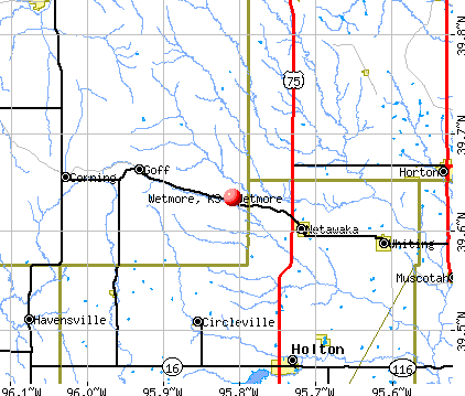 Wetmore, KS map