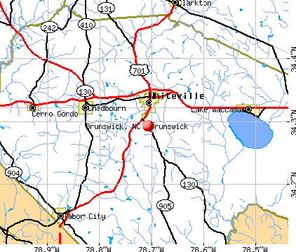 Brunswick, NC map