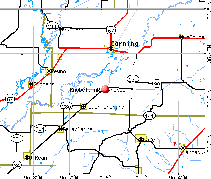 Knobel, AR map