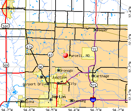 Purcell, MO map