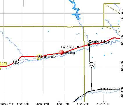 Bartley, NE map