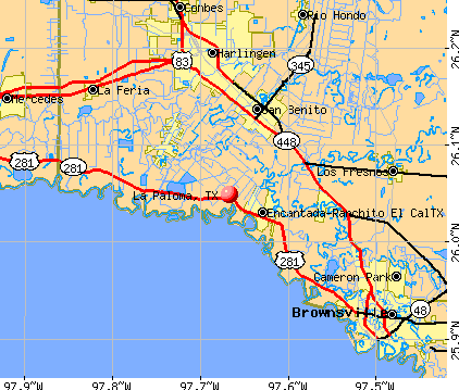 La Paloma, TX map