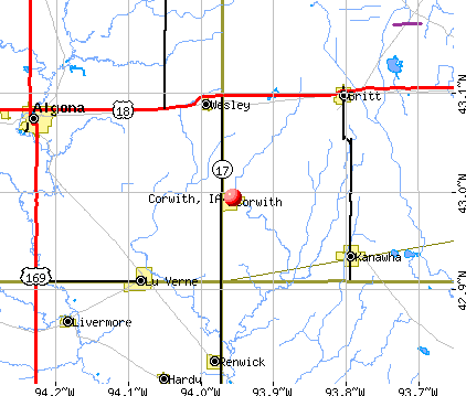 Corwith, IA map