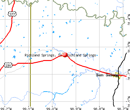 Richland Springs, TX map