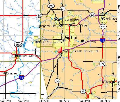 Shoal Creek Drive, MO map
