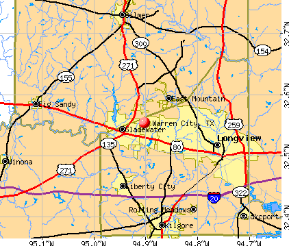Warren, TX map