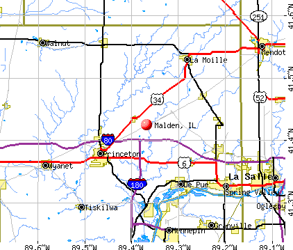 Malden, IL map
