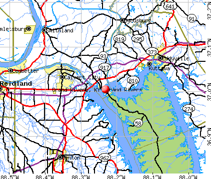 Grand Rivers, KY map
