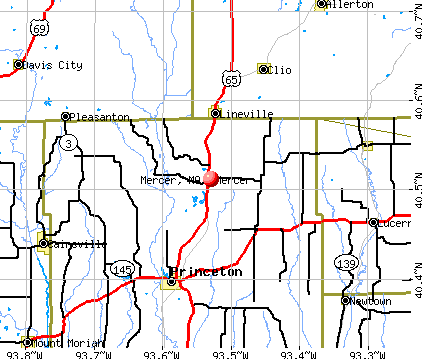 Mercer, MO map