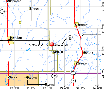 Kimballton, IA map