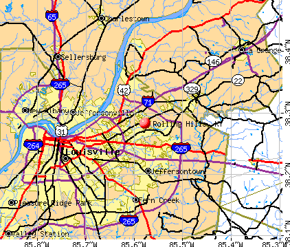 Rolling Hills, KY map