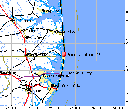 Fenwick Island, DE map