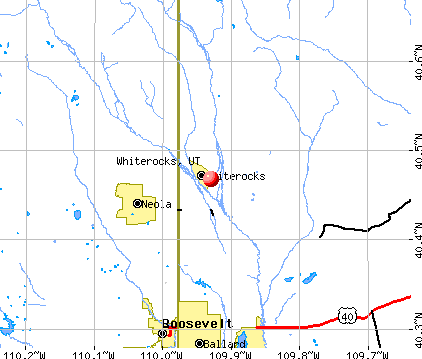 Whiterocks, UT map
