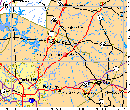 Rolesville, NC map