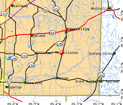 Williston, TN map