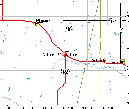 Colome, SD map