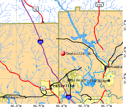 Deatsville, AL map