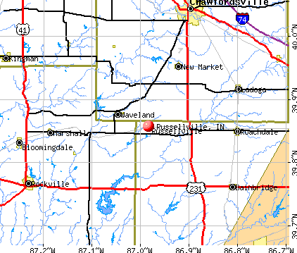 Russellville, IN map