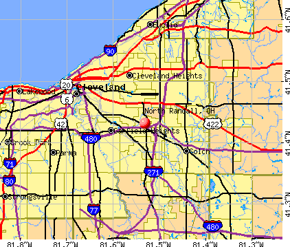 North Randall, OH map