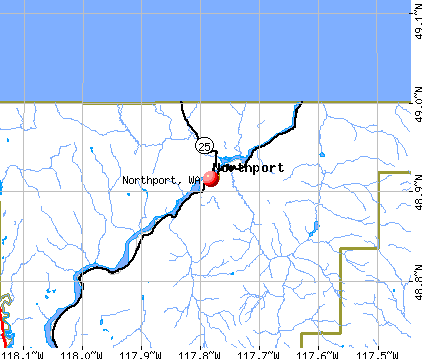 Northport, WA map