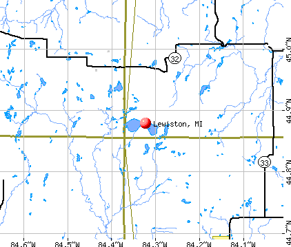 Lewiston, MI map