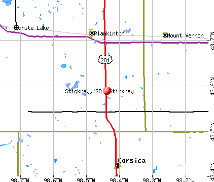 Stickney, SD map