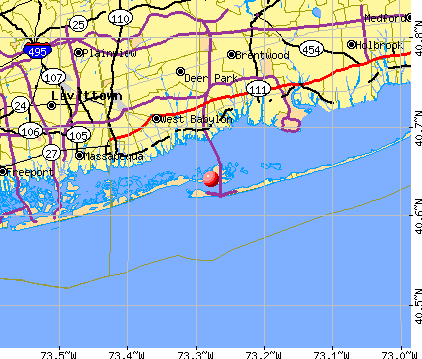 Gilgo-Oak Beach-Captree, NY map