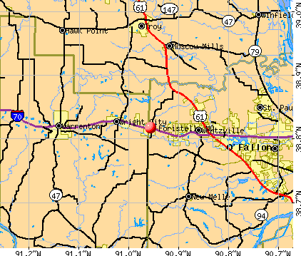 Foristell, MO map