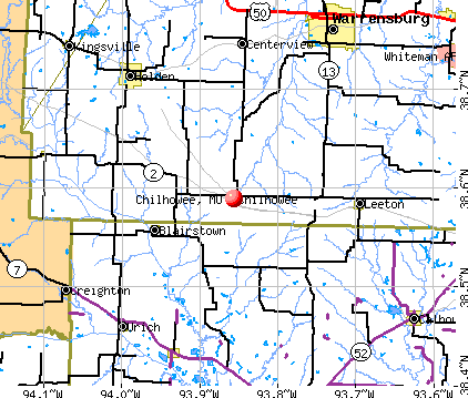 Chilhowee, MO map