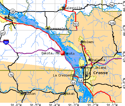 Dakota, MN map