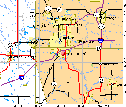 Leawood, MO map