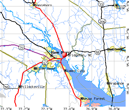 Bridgeton, NC map