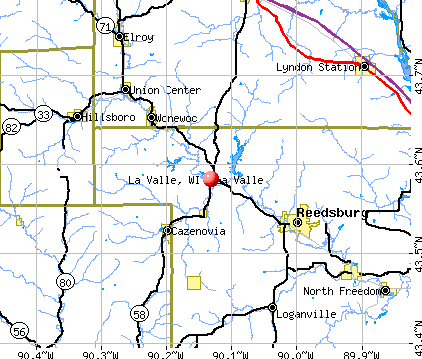 La Valle, WI map