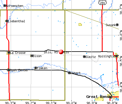 Otis, KS map