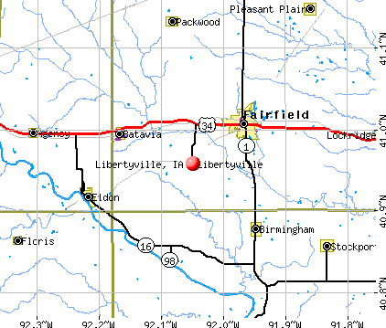 Libertyville, IA map