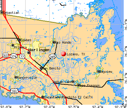 Lozano, TX map