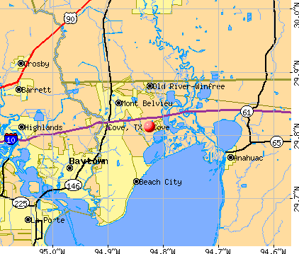 Cove, TX map