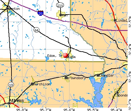 Edom, TX map