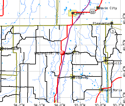 Eagleville, MO map