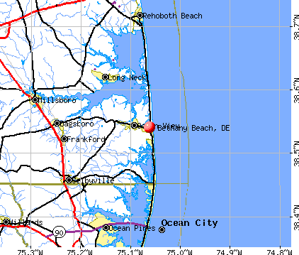 Bethany Beach, DE map