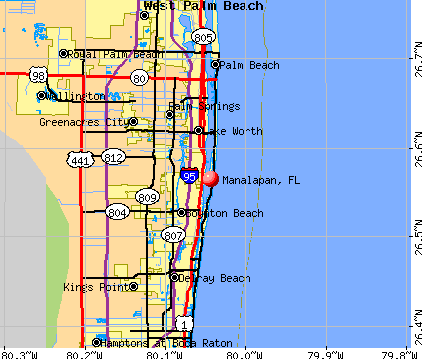 Manalapan, FL map