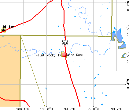 Paint Rock, TX map
