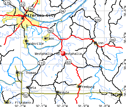 Westphalia, MO map