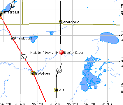Middle River, MN map