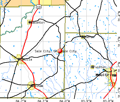 Sale City, GA map