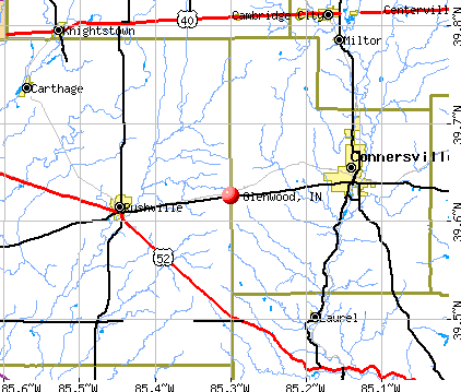 Glenwood, IN map