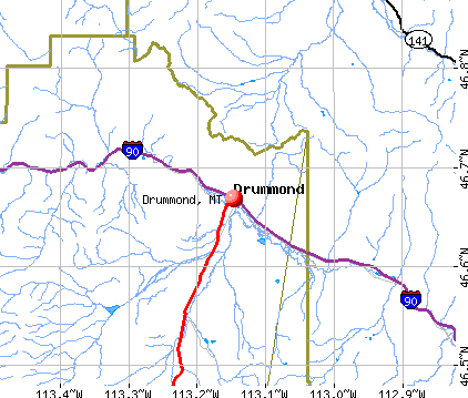 Drummond, MT map