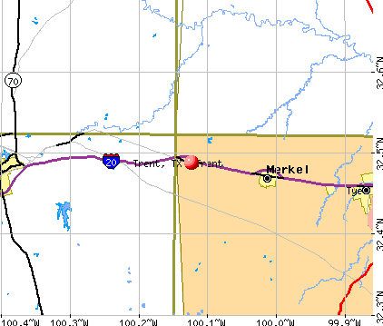 Trent, TX map