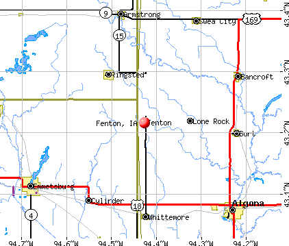 Fenton, IA map
