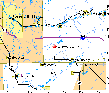 Clarksville, MI map